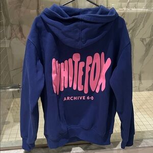 White Fox Blue Hoodie